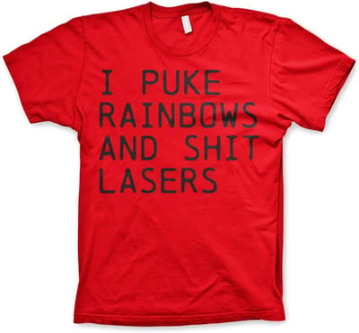 Hybris I Puke Rainbow's And Shit Rainbow 's T-shirt Rood