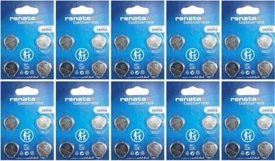 Renata - Knoopcel batterijen - CR2016 - Lithium - 3V - 40 stuks