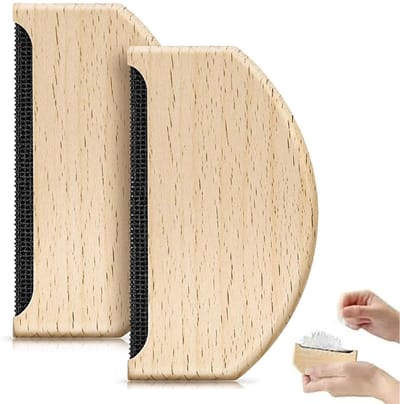 2x WolKam - Pluizenverwijderaar - Kledingborstel - Wol Ontpluizer - Cashmere kam - Pluizenroller- Huisdierhaar Verwijderaar - Handmatige Borstel - Pluizenborstel - Pluizendief - Kleefroller - Verwijdert Dierenhaar - Kleding Ontpiller - Lint Roller