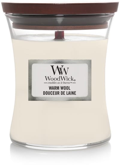WoodWick Hourglass Medium Geurkaars - Warm Wool - 60 branduren
