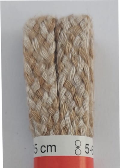 Ronilux Veter - Vlas - Beige - Plat - Lengte 75 cm - Breedte 9 mm - Schoenveter - Touwveter