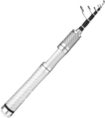 Telescopische Hengel - Intrekbare Vishengel - Vissen Op Locatie - Licht En Sterk - Compact 30cm - Zwart