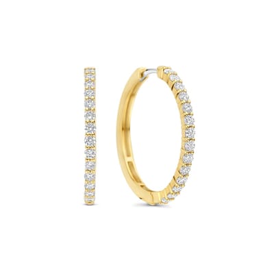 TI SENTO Dames Oorbellen - 925 zilver - Zirkonia met geel verguld - 78078ZY
