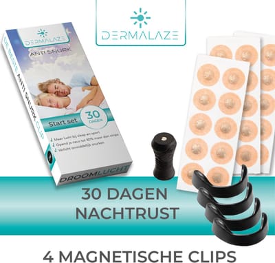 Dermalaze Anti-Snurk Neusclip – Magnetisch – 30 Stuks – Stop Snurken – Herbruikbare Neusspreider voor Betere Nachtrust