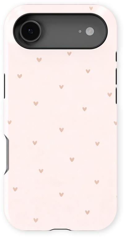 Tough Hoesje met Hartjes geschikt voor iPhone 17 Air | Little Love Tough Case Geschikt voor Mag | Hartjes Print Backcover geschikt voor iPhone 17 Air Sanded Hearts