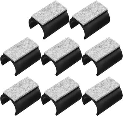 Stoelpootdoppen U-vorm - Meubelbeschermers Vilt - Vloeren Beschermen - Stille Beweging - 8 Stuks - Veelkleurig