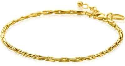ZINZI gold plated zilveren schakel armband 2,3mm breed 18-21cm ZIA2648G