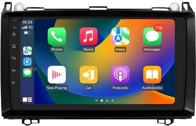 Autoradio met bluetooth - Carplay - Voor Mercedes Benz B200 / Sprinter W906 / Viano / Vito W639 - Geschikt voor Apple en Android - Stereo - Navigatie - Navigatiesysteem auto