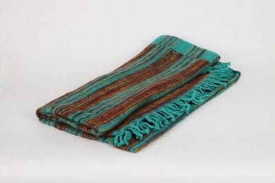 Om Namaste Meditatiedeken Omslagdoek Grote Sjaal Dekentje Plaid Woondeken - Mintgroen - 40