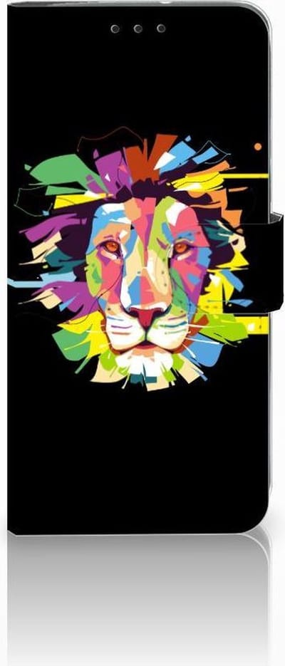 Book Case voor Motorola Moto G7 Power Leuk Hoesje Lion Color