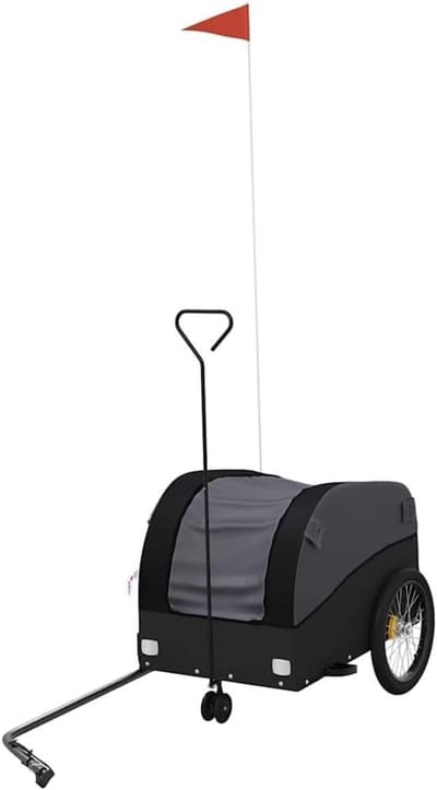 Fietstrailer - Fietskar Transportkar - Zware Goederen Vervoeren - Stevig IJzeren Frame - 30 kg Draagvermogen - Zwart