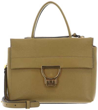 COCCINELLE Leren handtas schoudertas Arlettis Handbag Grained Leather Seagrass kaki