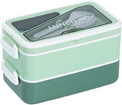 Lunchboxen - lunchbox - lunchbox volwassenen - lunchbox kinderen - lunchbox met vakjes - picknickbox - vershoudbox - woon-werkverkeer - picknick - cadeau - dubbele laag 1600 ml - grote inhoud - voor student - volwassene(groente)
