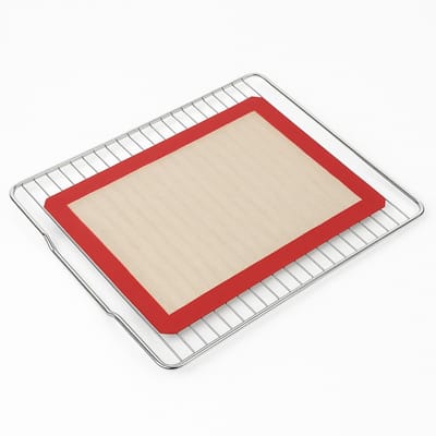 HEM Siliconen Bakmat 40x30 - Herbruikbaar - Antiaanbaklaag – Vaatwasserbestendig – Hittebestendig tot 200°C – Ovenmat – Bakvel – Bakaccessoire - Rode Rand