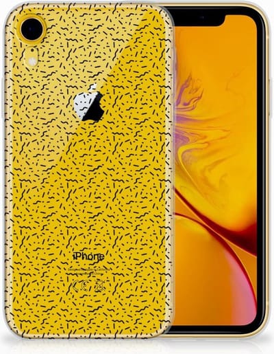 Back Cover voor Apple iPhone Xr TPU bumper Stripes Dots