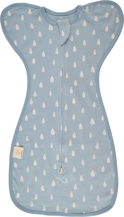 Honeybears Inbakerslaapzak – Slaapzak baby – Inbakerdoek baby – Swaddle - Blauw met wit - 0 tot 3 maanden - 60 cm – TOG 1.0