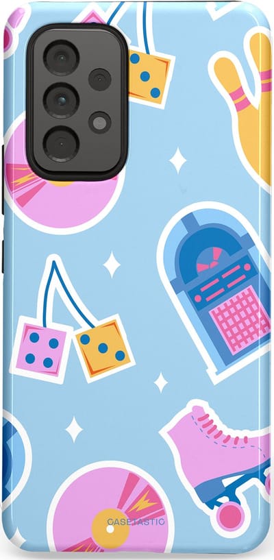 Casetastic Hoesje Geschikt voor Samsung A53 - Stijlvolle Beschermende Duo-layer Case - Flashback vibes