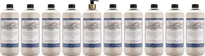 Body & Hair Creamy Wellness 1 liter met gouden pomp - set van 10 stuks - 2 in 1 voor lichaam en haar - voordeelverpakking