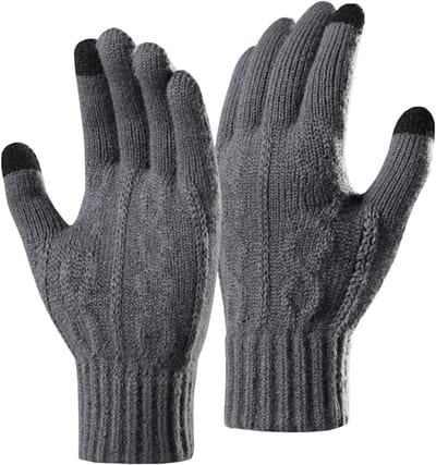 Allecto Plus - Warme winterhandschoenen - Touchscreen - Winddicht - Wollen handschoenen - Elastische manchetten - Wintersport - Outdoor - Uniseks - Mobiele telefoon - Dikke wol