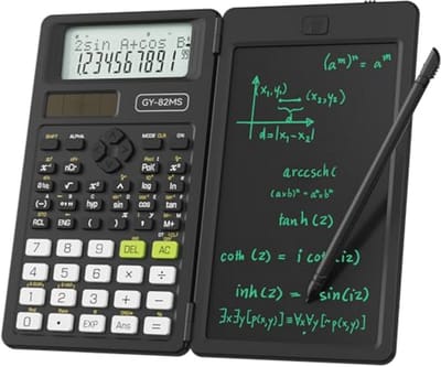 Wetenschappelijke rekenmachine 82MS met schrijftablet en pen - 240 functies - 2-lijn display - Perfect voor middelbare schoolbehoeften