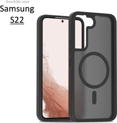 Brosendaal Hoesje - Geschikt voor Samsung Galaxy S22 – Mat Zwart – Telefoonhoesje – Ondersteunt Draadloos Opladen – Ultradun en maximale Valbescherming