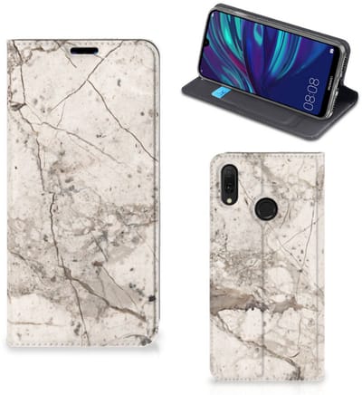 Huawei Y7 hoesje Y7 Pro (2019) Standcase Marmer Beige
