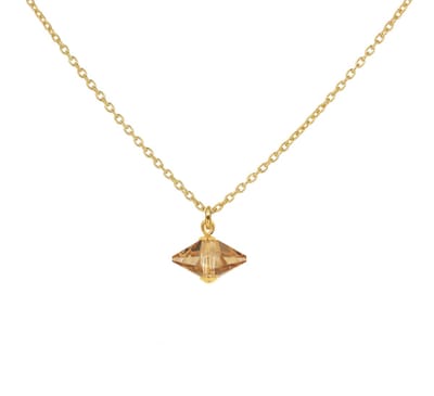 ARLIZI 2356 Ketting Swarovski kristal spike hanger - verguld - 44 cm