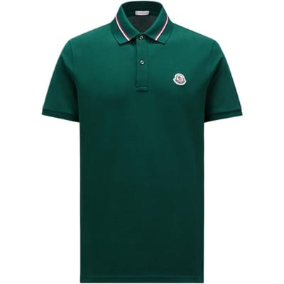 Moncler Comfortabel Losse Pasvorm Logo Patroon Poloshirt Heren tops Olijfgroen J10918A0002189A16875 L blue