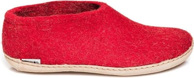 Glerups Schoen met leren zool-Rood-35