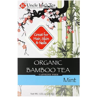 Thé Biologique de Bambou, Menthe, Sans Caféine, 18 Sachets de Thé, 1,02 oz (28,8 g)