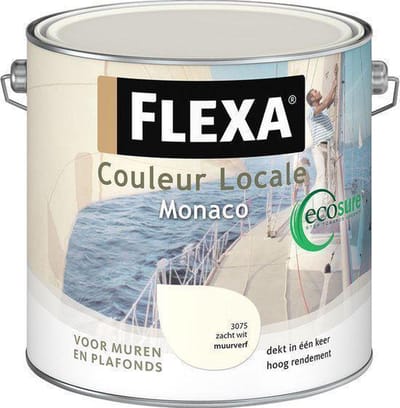 Flexa Couleur Locale Zijdeglans Watergedragen Monaco 2,5 L 2575 Nuance Wit