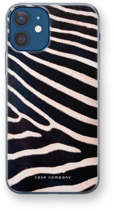 Case Company® - Hoesje geschikt voor iPhone 12 mini hoesje - Zebra - Soft Cover Telefoonhoesje - Bescherming aan alle Kanten en Schermrand