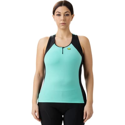 Ale Color Block Mouwloos Fietstrui Groen S Vrouw