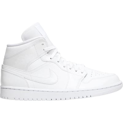 Jordan 1 Mid Triple White Patent Swoosh (Vrouwen) 36 white