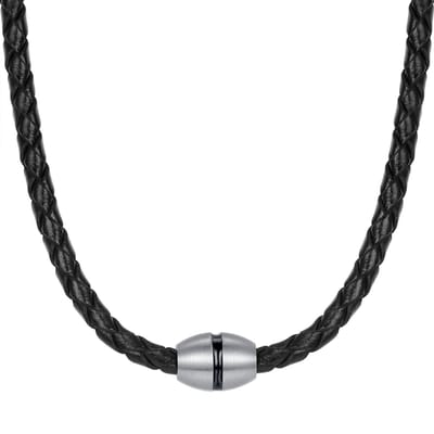 True Rebels True Rebels Mannen Leren ketting zwart