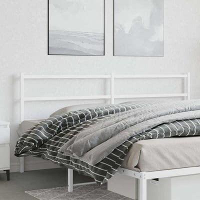 vidaXL - Vervangend - hoofdbord - 180 - cm - metaal - wit