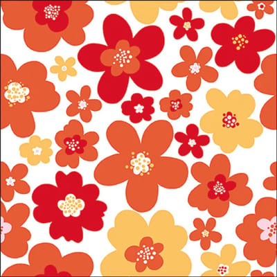 Ambiente Lunch Servetten – Flower Power Red – Rode Bloemenpracht – 33 x 33 cm - 20 stuks