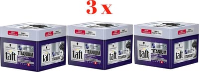 Schwarzkopf Taft Titane Power Haargel - 250 ml - 3 stuks - Voordeelverpakking