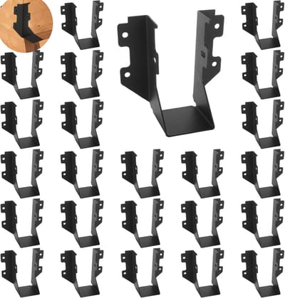 Balkdragers - Verbindingsbeugels Houtverbindingen - Constructie Verstevigen - Versterkte Balk-naar-Kop Verbinding - 25 stuks - Zwart
