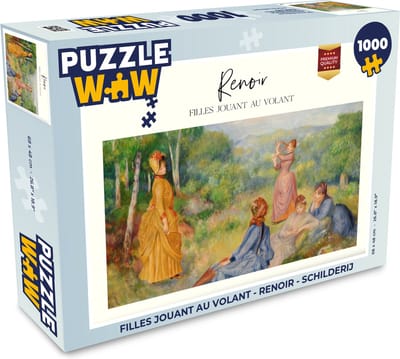 Puzzel Filles Jouant au volant - Renoir - Schilderij - Legpuzzel - Puzzel 1000 stukjes volwassenen