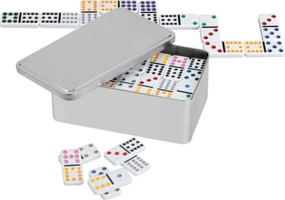 Philos Domino dubbel 12 in metalen box