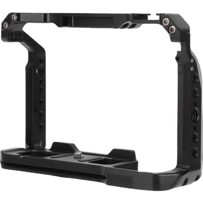 Cage Complète pour Appareil Photo Compatible avec A7R3 A7M3 A9 Alliage d'Aluminium Cadre Protecteur Rig Vidéo Cage pour Vlog black