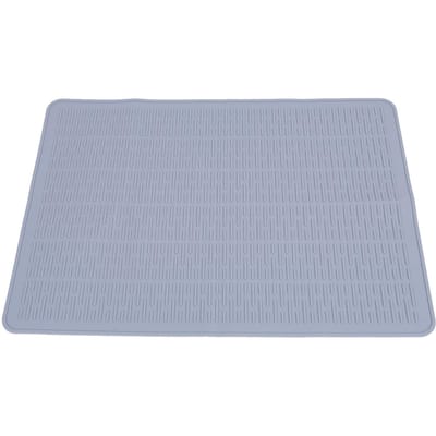 Couvre-plaque de cuisson en silicone 20x28 pouces Antidérapant Isolation thermique Couvre-plaque électrique Cuisine Séchage de la vaisselle gris clair