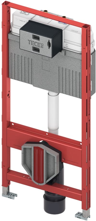 TECEprofil toiletmodule, met unispoelkranen, geïntegreerde hygiënespoelfunctie, warm en koud water, totale hoogte 1120 mm, 9300388, 9300102
