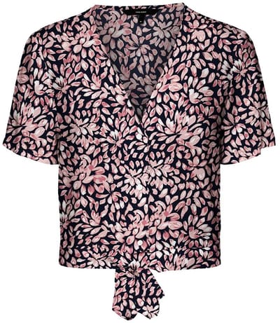 Vero Moda Easy Tie Blouse Met Korte Mouwen Veelkleurig M Vrouw