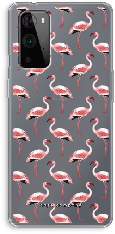 Case Company® - Hoesje geschikt voor OnePlus 9 Pro hoesje - Flamingo - Soft Cover Telefoonhoesje - Bescherming aan alle Kanten en Schermrand
