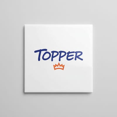 Topper Quote Keramische Tegel met Kroon – Motiverende Minimalistische Wanddecoratie – 15 x 15 cm