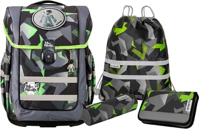 McNeill Schooltas Ergo Compacto Schoolbag Set 5-delig Techno Veelkleurig