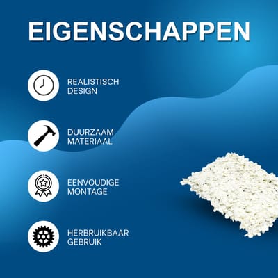 Bloemenwand – Voor Decoratie & Events – Set van 20 Kunstbloemen Panelen 60×40 cm, Zijde en Kunststof – Wit