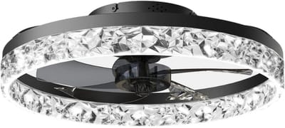 Nivard Plafondventilator - Met Verlichting - Plafond Ventilator - Met Lamp - Plafonniere Met Ventilator - Met Licht - Zwart